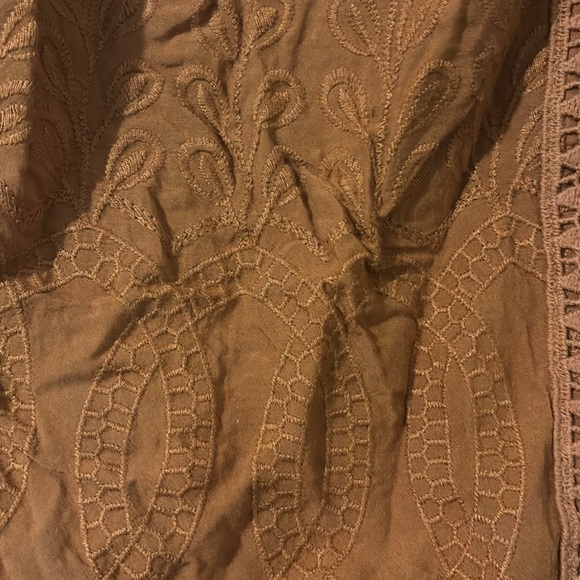 NWT Anthropologie embroidered tank with lace straps and rope tie - Picture 6 of 9